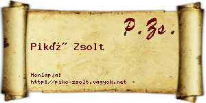Pikó Zsolt névjegykártya