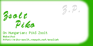 zsolt piko business card